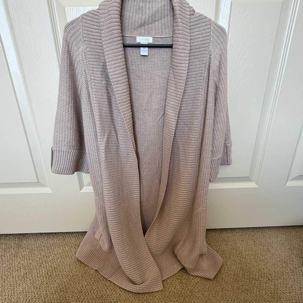 Chico's Women's Cardigan in Soft Beige